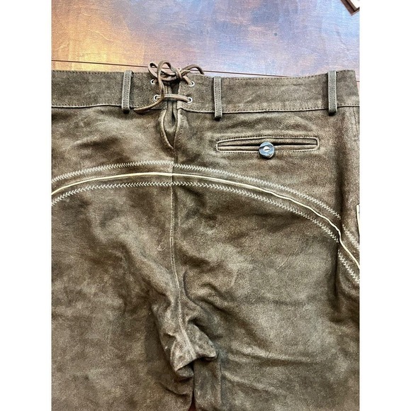 The Wildschutz Traditional Authentic Suede Leather Lederhose Trouser Pant Sz 54 - Picture 12 of 12